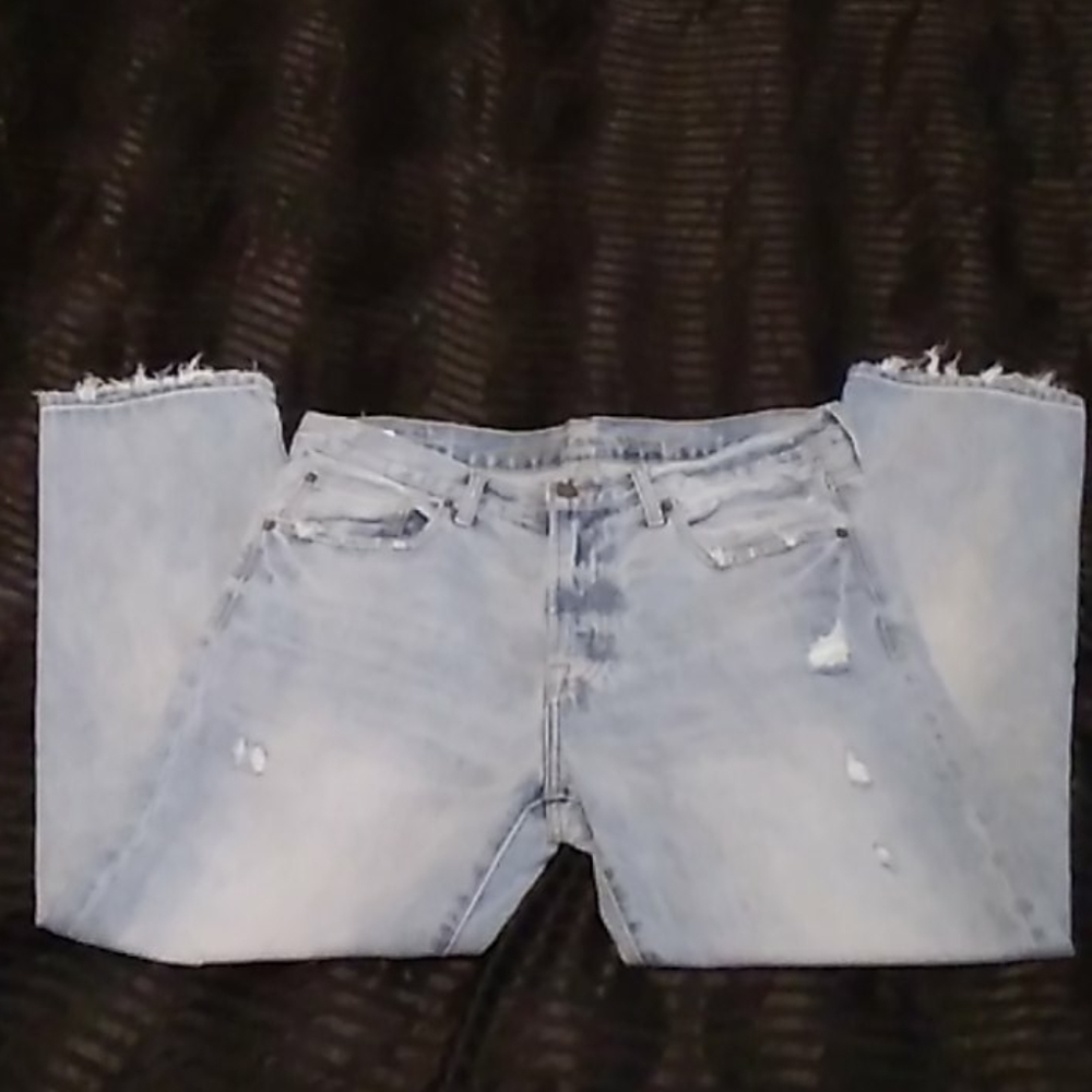 American Eagle Distressed Baggy Jean